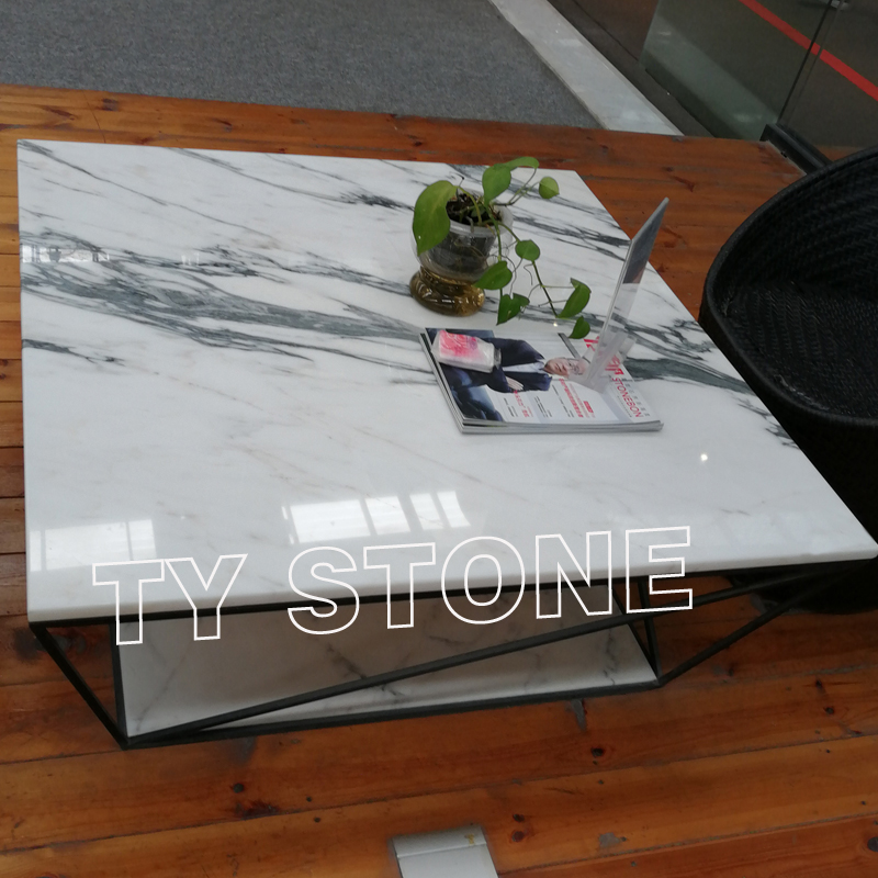 White Marble Round Night Stand Table Tops